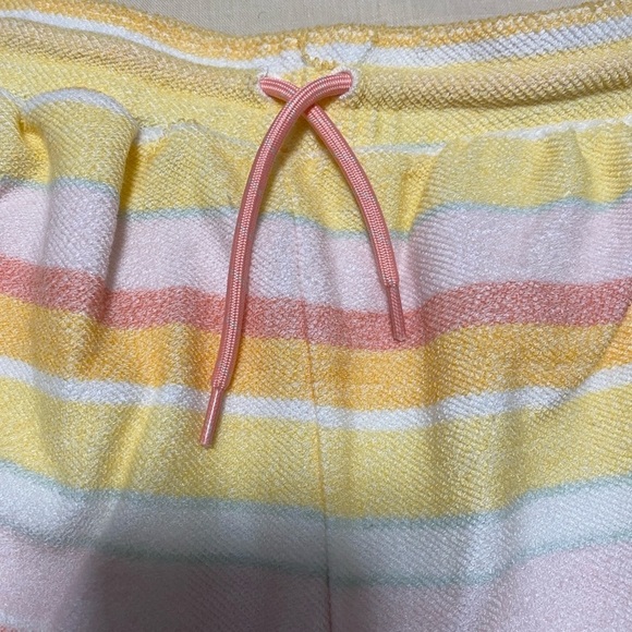 Haute Hippie Kids Terry Cloth Pajama Lounge Set, Pastel Stripes, Size Large. - Picture 3 of 13